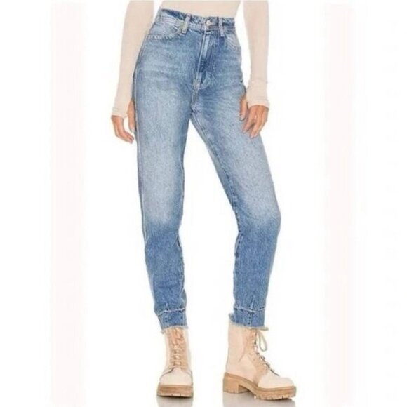 Free People We The Free Marion High Waisted Jean in Celeste Blue 27 - Picture 1 of 7